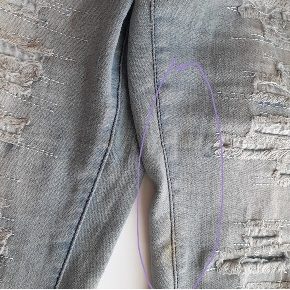 Freehold Distressed Stretchy Studded Back Pocket Jeans Size 7 - Picture 8 of 8